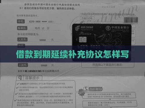 借款到期延续补充协议怎样写