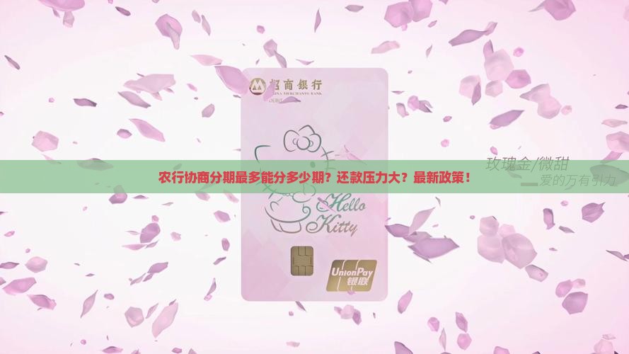 农行协商分期最多多少期数
