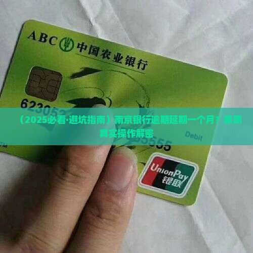 南京银行逾期延期一个月如何操作