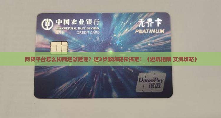 网贷平台怎么协商还款延期办理流程