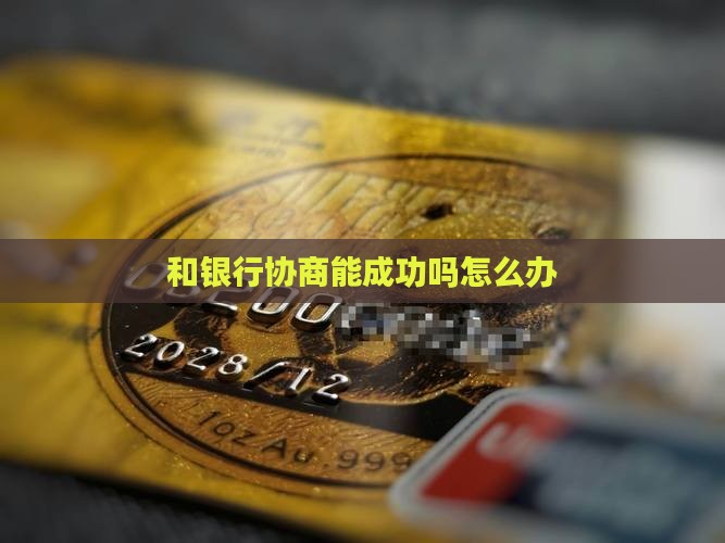 和银行协商能成功吗怎么办