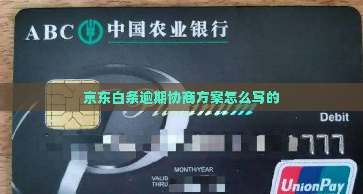 京东白条逾期协商方案怎么写的