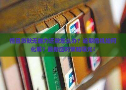 恒昌贷款无能力还款怎么办才好