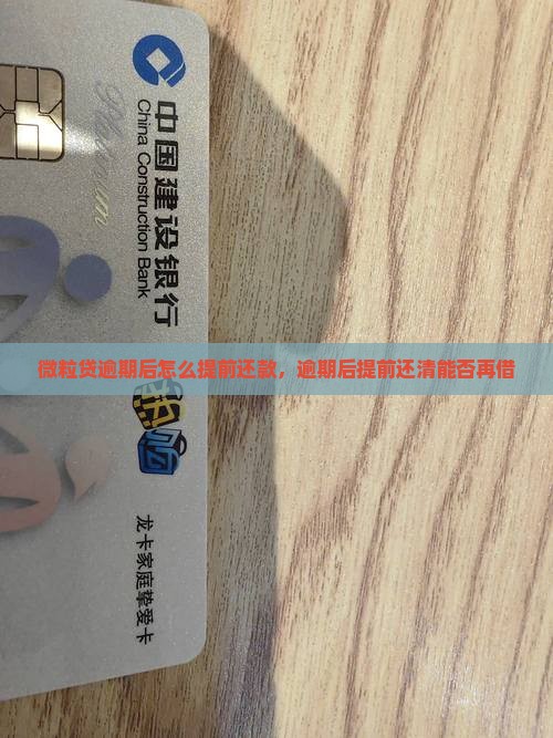 微粒贷逾期后怎么提前还款