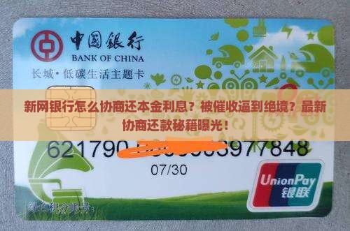 新网银行怎么协商还本金利息