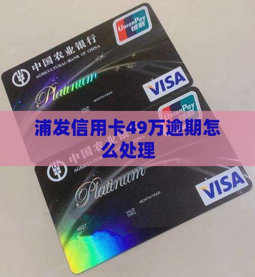 浦发信用卡49万逾期怎么处理