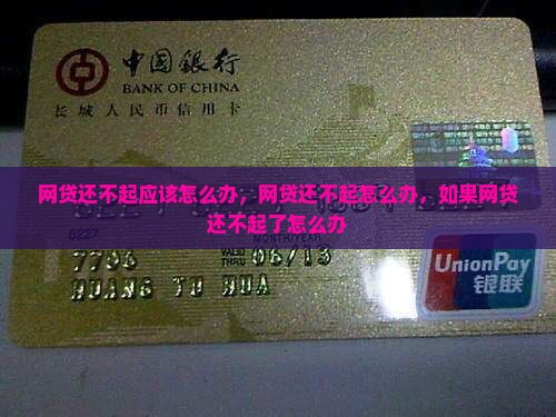 网贷还不起应该怎么办