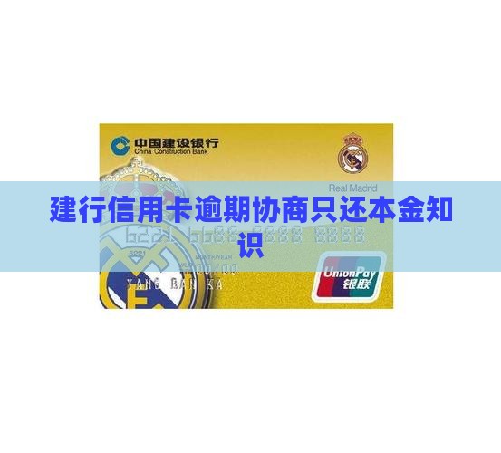 建行协商还款如何能只还本金
