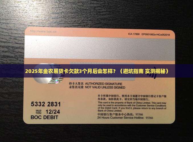 金农易贷卡欠款后的后果是什么