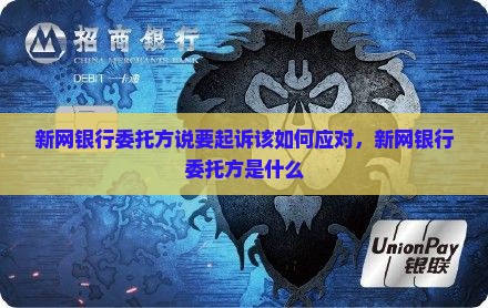 新网银行委托方说要起诉该如何应对