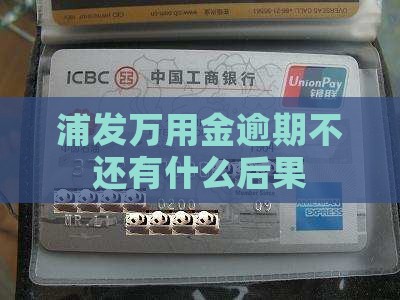 浦发万用金还不起了会有什么后果
