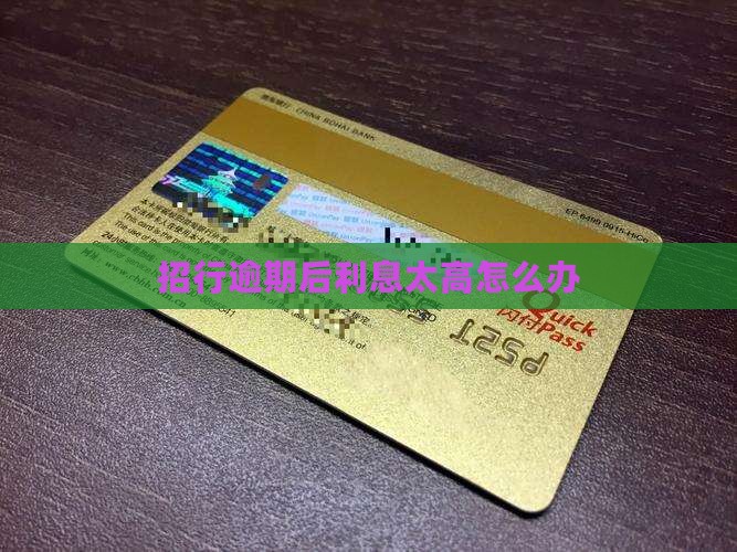 招行逾期后利息太高怎么办