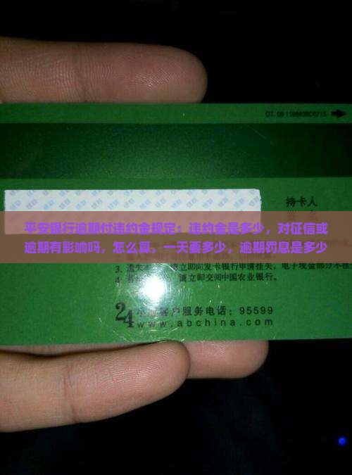 平安银行逾期付违约金规定
