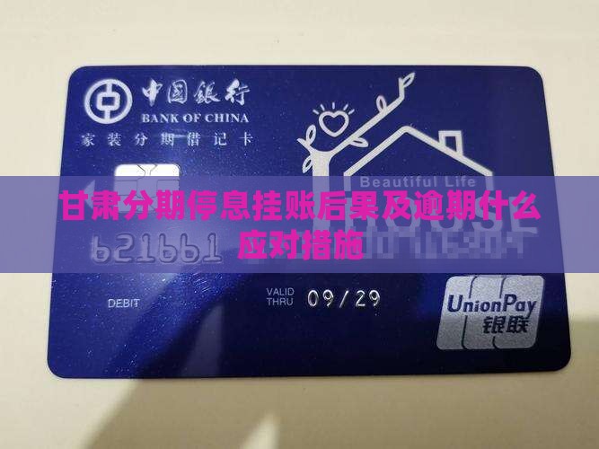甘肃分期停息挂账后果及应对措施