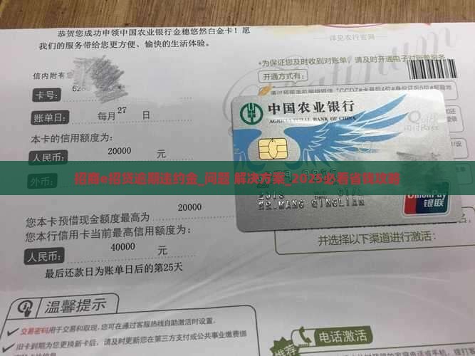 招商e招贷逾期违约金