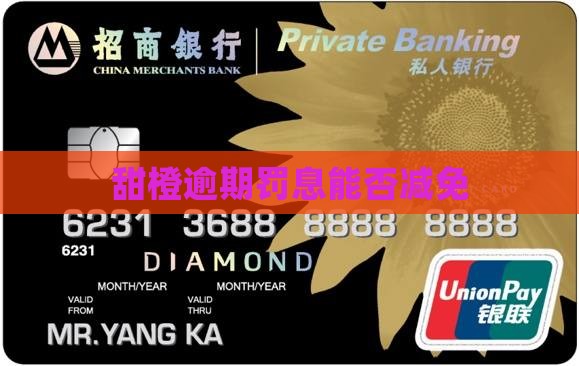 甜橙借款逾期能否减免罚款