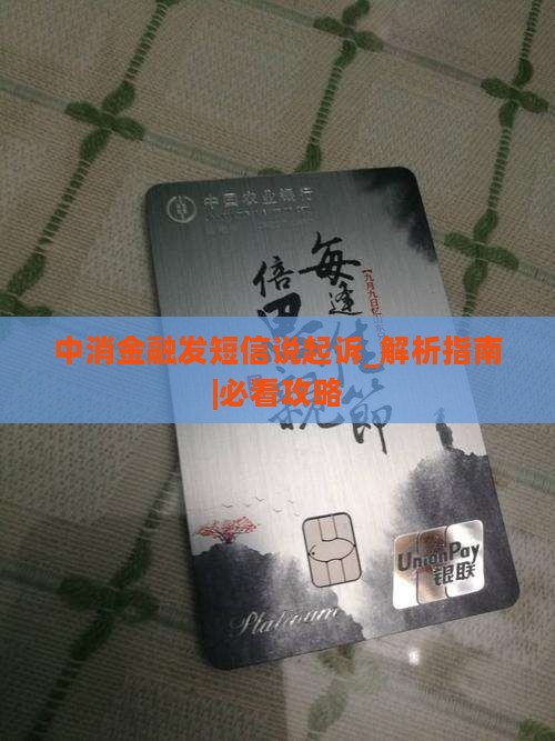 中消金融发短信说起诉应该怎么处理