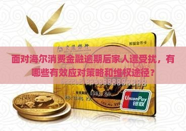 面对海尔消费金融逾期后家人遭受扰，有哪些有效应对策略和维权途径？