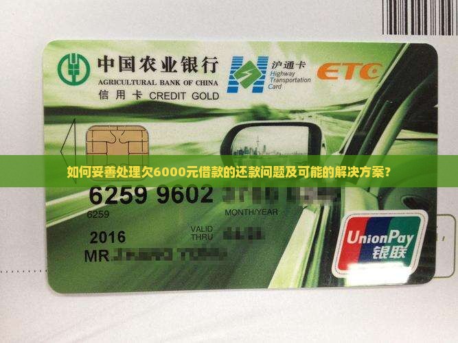 如何妥善处理欠6000元借款的还款问题及可能的解决方案？