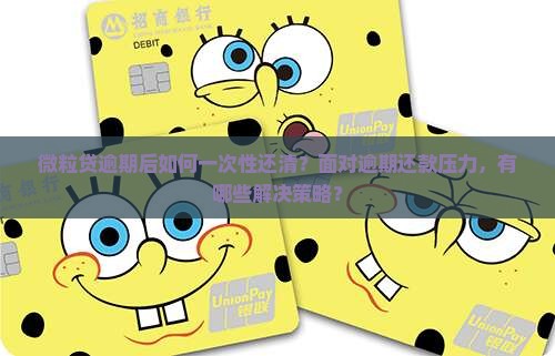 微粒贷逾期后如何一次性还清？面对逾期还款压力，有哪些解决策略？