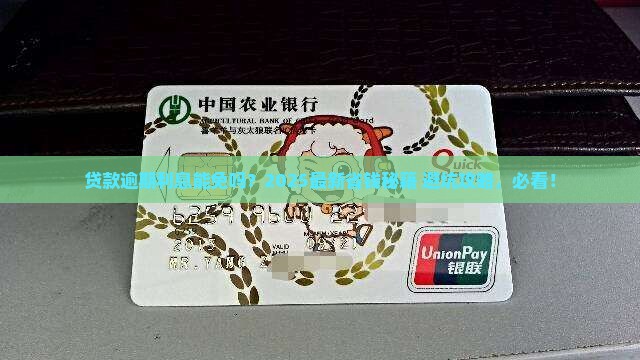 贷款逾期如何减免利息申请步骤详解