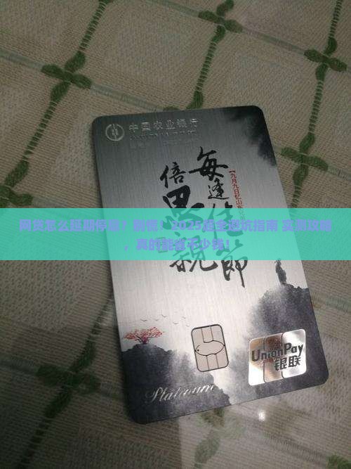 网贷怎么样延期停息操作方法