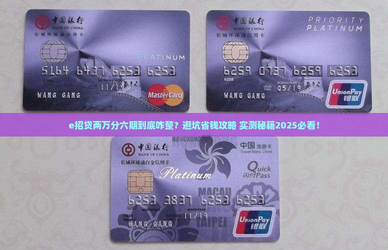 e招贷两万分六期的问题处理要点及条件