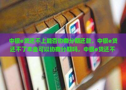 中银e贷还不上能否协商分期还款