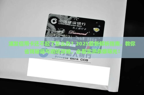 浦发信用卡还不起了怎么办
