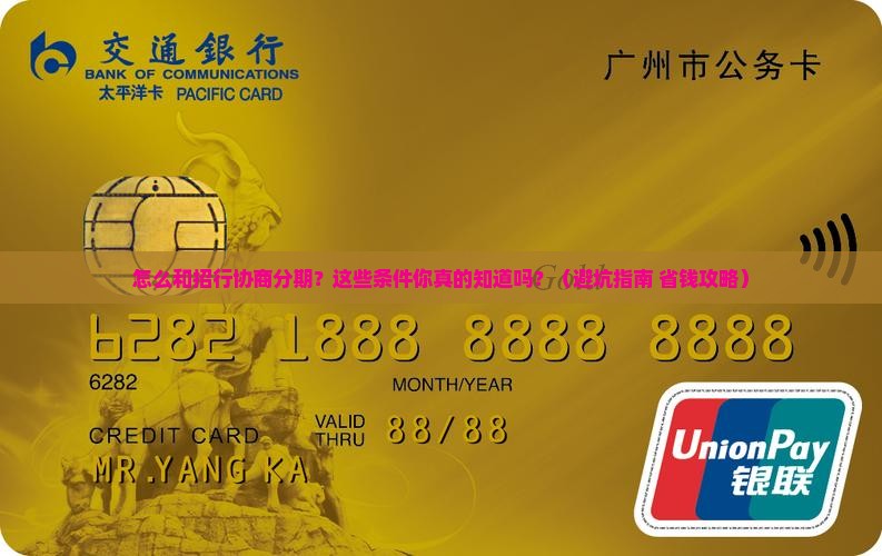 与招商银行协商个性化分期的条件及流程