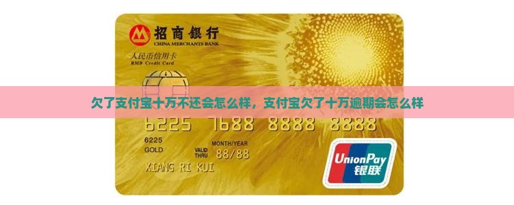 欠了支付宝十万不还会怎么样