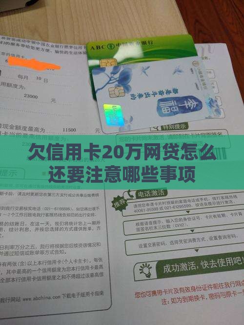 欠信用卡20万网贷怎么还要注意哪些事项