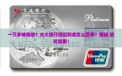 光大银行一万多的催收短信怎么处理