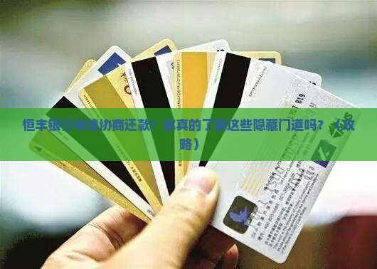 恒丰银行申请协商还款