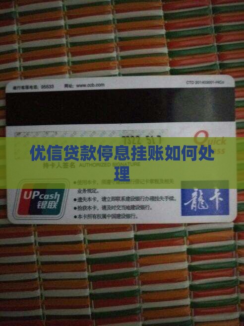 优信贷款停息挂账如何处理
