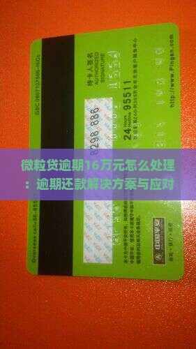 微粒贷逾期16万元怎么处理:逾期还款解决方案与应对措施 微粒贷逾期16万元怎么处理:逾期还款解决方案与应对措施