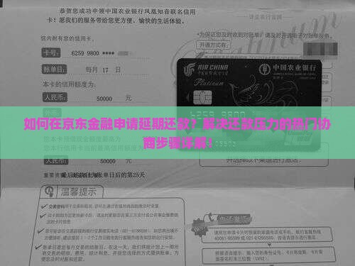 如何在京东金融申请延期还款？解决还款压力的热门协商步骤详解！