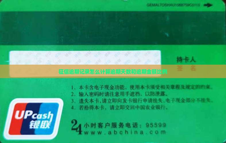 征信逾期记录怎么计算逾期天数和逾期金额比例