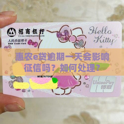 惠农e贷利息逾期一天会上征信吗怎么处理