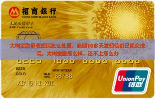 大树金融催收短信怎么处理