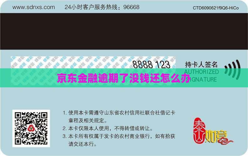 京东金融逾期了没钱还怎么办