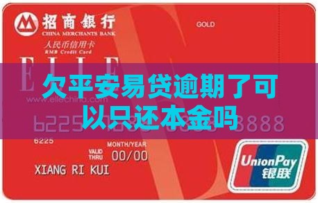 欠平安易贷逾期了可以只还本金吗