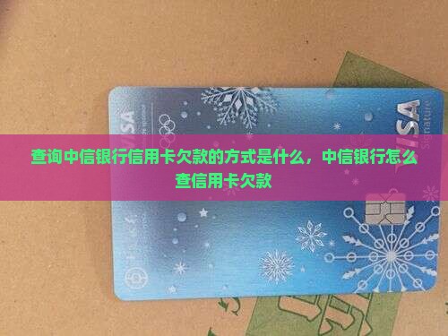 查询中信银行信用卡欠款的方式是什么