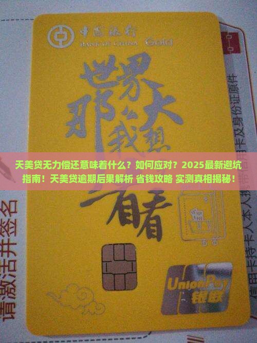 天美贷无力偿还意味着什么