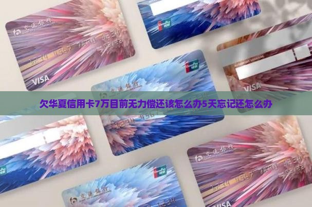 欠华夏信用卡7万目前无力偿还该怎么办5天忘记还怎么办