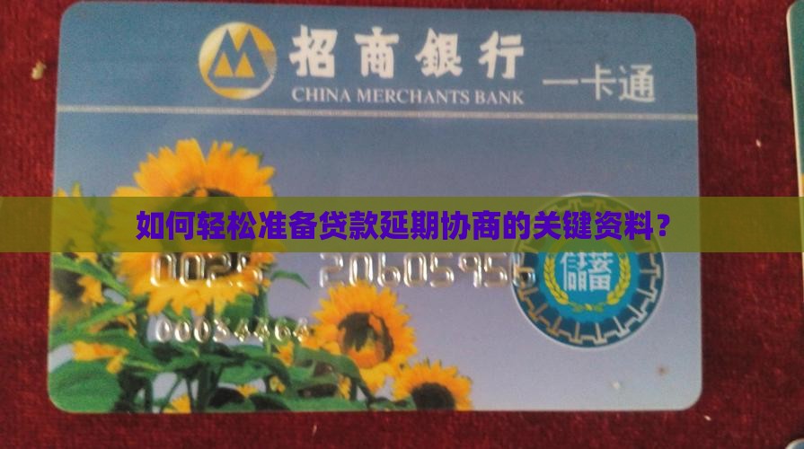 如何轻松准备贷款延期协商的关键资料？
