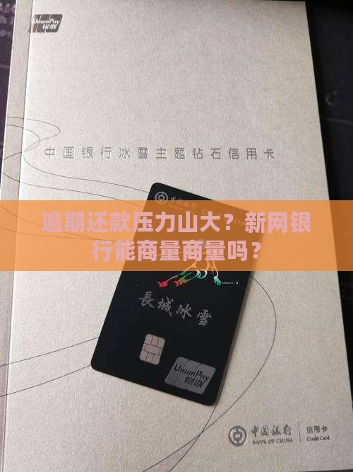 逾期还款压力山大？新网银行能商量商量吗？