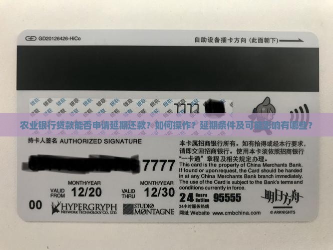 农业银行贷款能否申请延期还款？如何操作？延期条件及可能影响有哪些？