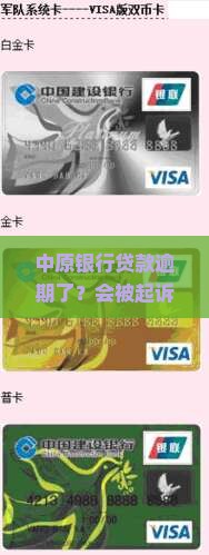 中原银行贷款逾期会怎么样处理