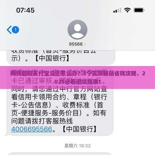 网贷逾期支付宝未还如何处理